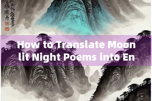 How to Translate Moonlit Night Poems into English:A Comprehensive Guide