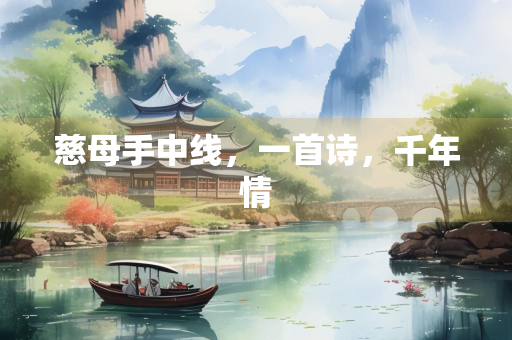 慈母手中线，一首诗，千年情