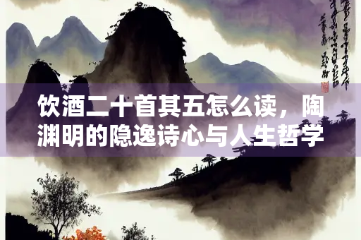 饮酒二十首其五怎么读，陶渊明的隐逸诗心与人生哲学