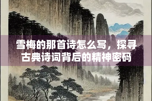 雪梅的那首诗怎么写，探寻古典诗词背后的精神密码