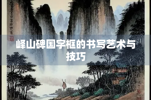 峄山碑国字框的书写艺术与技巧