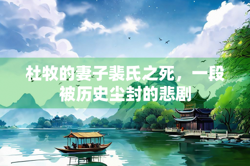 杜牧的妻子裴氏之死，一段被历史尘封的悲剧