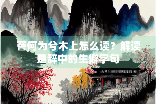 罾何为兮木上怎么读？解读楚辞中的生僻字句