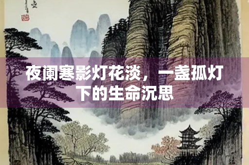 夜阑寒影灯花淡，一盏孤灯下的生命沉思