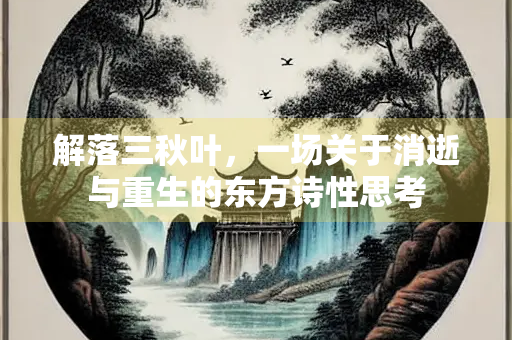解落三秋叶，一场关于消逝与重生的东方诗性思考