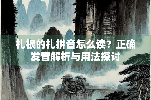 扎根的扎拼音怎么读？正确发音解析与用法探讨