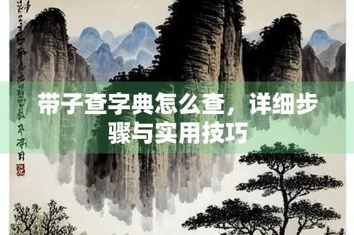 带子查字典怎么查，详细步骤与实用技巧