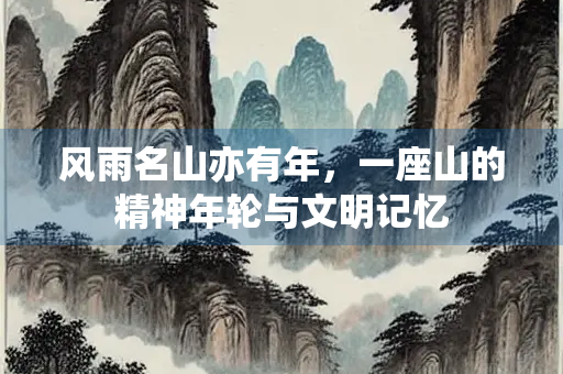 风雨名山亦有年，一座山的精神年轮与文明记忆
