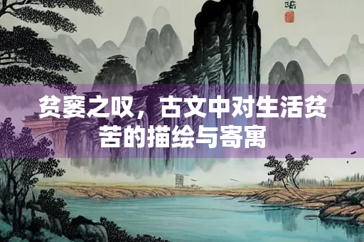 贫窭之叹，古文中对生活贫苦的描绘与寄寓