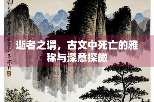 逝者之谓，古文中死亡的雅称与深意探微
