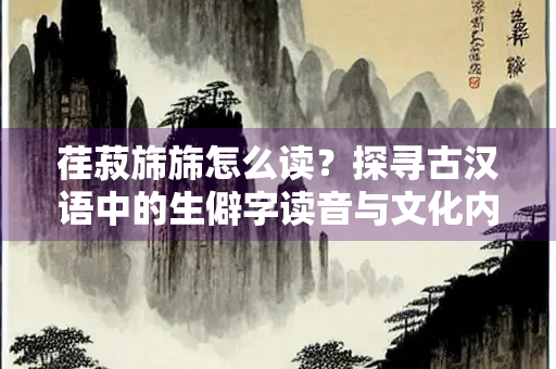 荏菽旆旆怎么读？探寻古汉语中的生僻字读音与文化内涵