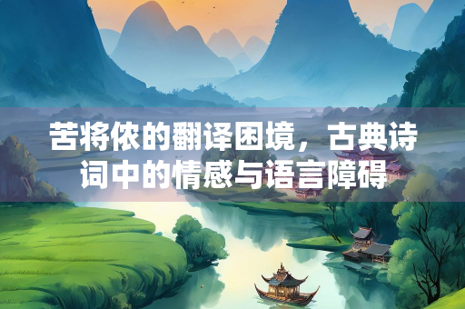 苦将侬的翻译困境，古典诗词中的情感与语言障碍