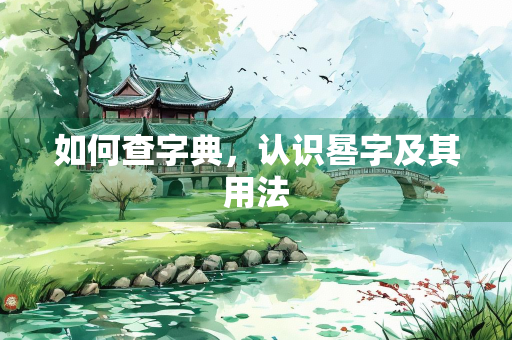 如何查字典，认识晷字及其用法