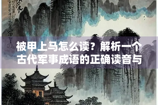 被甲上马怎么读？解析一个古代军事成语的正确读音与含义