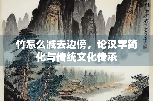竹怎么减去边傍，论汉字简化与传统文化传承