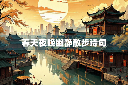 春天夜晚幽静散步诗句