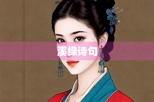 溪绿诗句