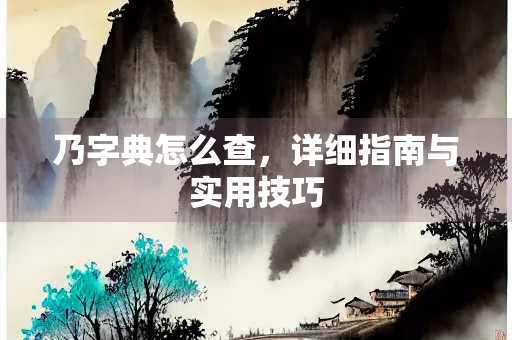 乃字典怎么查，详细指南与实用技巧