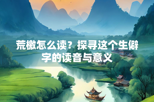 荒檄怎么读？探寻这个生僻字的读音与意义
