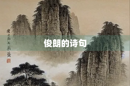 俊朗的诗句