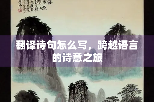 翻译诗句怎么写，跨越语言的诗意之旅
