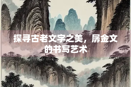 探寻古老文字之美，孱金文的书写艺术