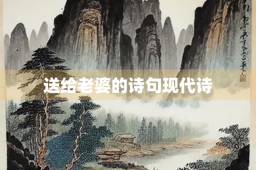 送给老婆的诗句现代诗