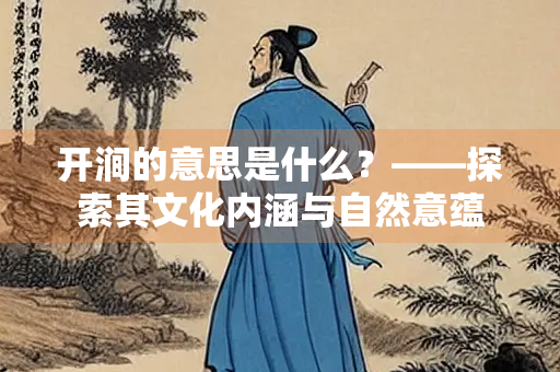 开涧的意思是什么？——探索其文化内涵与自然意蕴