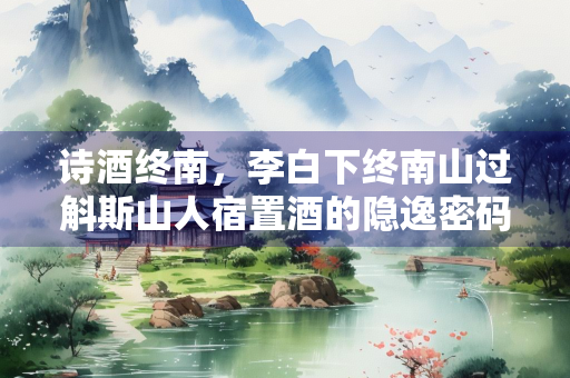 诗酒终南，李白下终南山过斛斯山人宿置酒的隐逸密码与盛唐精神