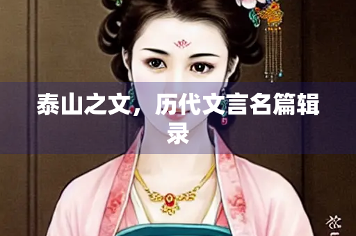 泰山之文，历代文言名篇辑录