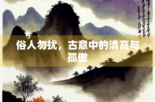 俗人勿扰，古意中的清高与孤傲