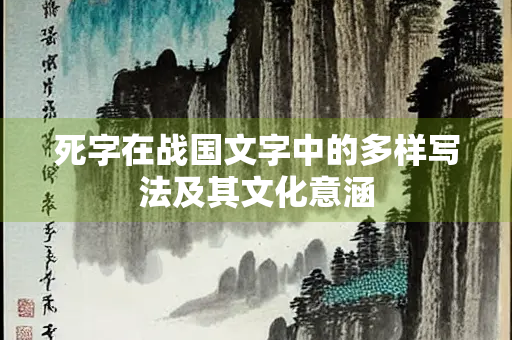 死字在战国文字中的多样写法及其文化意涵