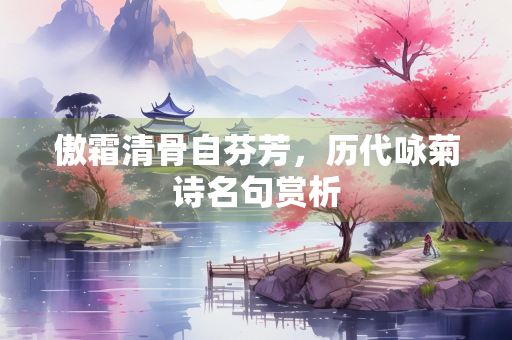 傲霜清骨自芬芳，历代咏菊诗名句赏析