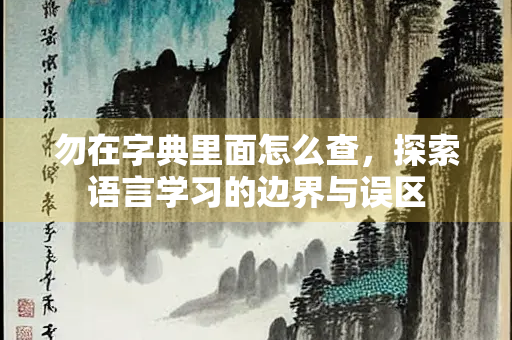 勿在字典里面怎么查，探索语言学习的边界与误区