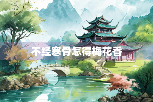 不经寒骨怎得梅花香