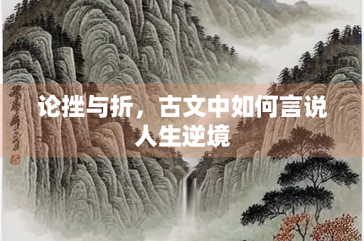 论挫与折，古文中如何言说人生逆境