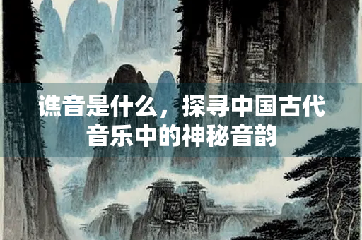 谯音是什么，探寻中国古代音乐中的神秘音韵
