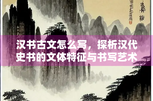 汉书古文怎么写，探析汉代史书的文体特征与书写艺术