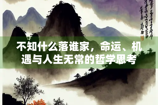 不知什么落谁家，命运、机遇与人生无常的哲学思考