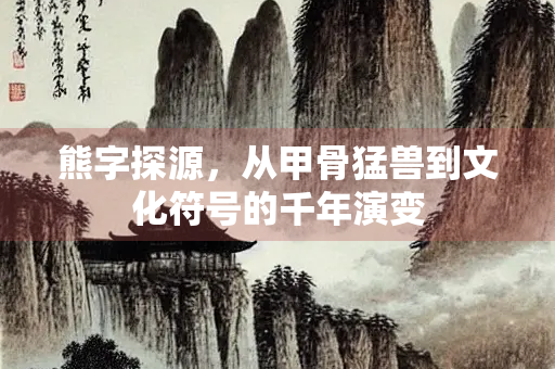 熊字探源，从甲骨猛兽到文化符号的千年演变