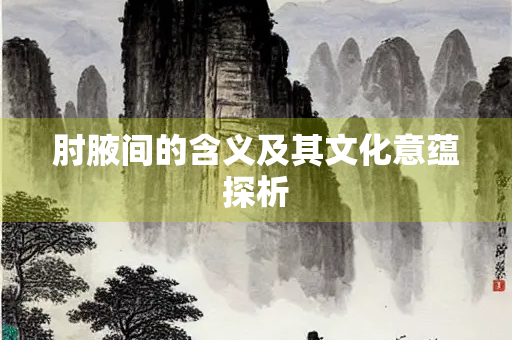 肘腋间的含义及其文化意蕴探析