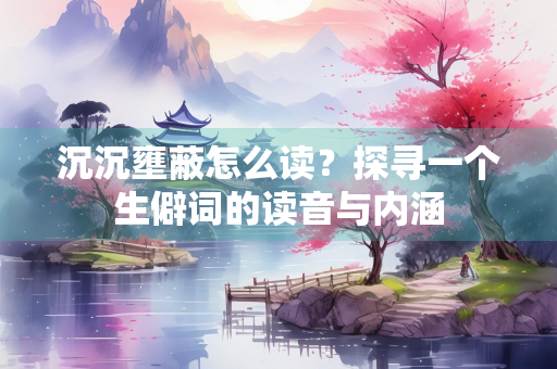 沉沉壅蔽怎么读？探寻一个生僻词的读音与内涵