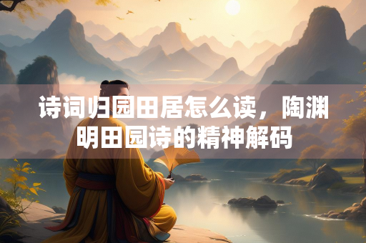 诗词归园田居怎么读，陶渊明田园诗的精神解码