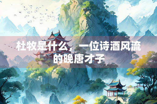 杜牧是什么，一位诗酒风流的晚唐才子