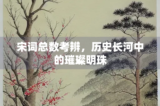 宋词总数考辨，历史长河中的璀璨明珠