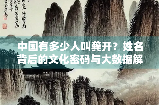 中国有多少人叫龚开？姓名背后的文化密码与大数据解读
