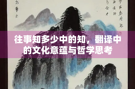 往事知多少中的知，翻译中的文化意蕴与哲学思考