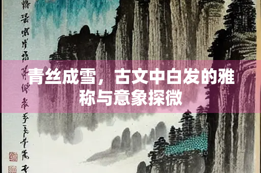 青丝成雪，古文中白发的雅称与意象探微