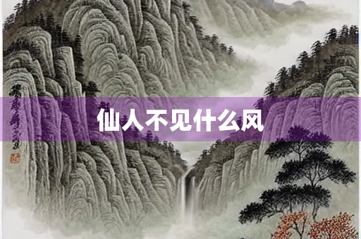 仙人不见什么风
