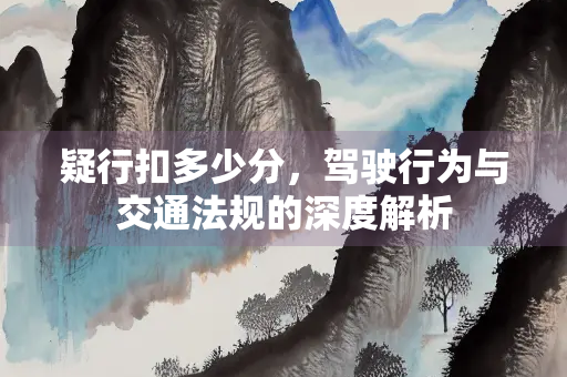 疑行扣多少分，驾驶行为与交通法规的深度解析